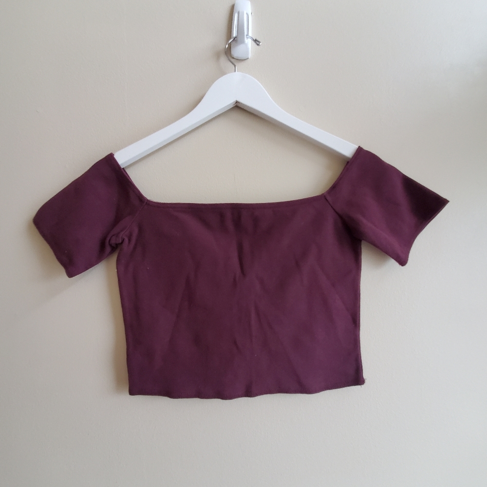 Wilfred Free Bayne off shoulder Purple top Small size - Picture 3 of 5